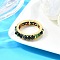 Original Design 925 Sterling Silver Finger Rings, with Natural Ruby in Zoisite, Real 18K Gold Plated, 5.5mm, Inner Diameter: 18mm