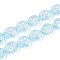 Baking Paint Transparent Glass Beads Strands, Oval & Bee, Sky Blue, 15.5x13.5x7.5mm, Hole: 1mm, about 40pcs/strand, 24.80 inch(63cm)