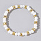 Glass Seed Beads Finger Rings for Women, White