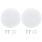 Wooden Clay Board Mat Mud Board, Flat Round, for DIY Sculpture Craft Tool, White, 30x0.6cm, Hole: 9.5mm