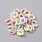 Resin Linking Rings, Quick Link Connector, Twisted Oval, for Curb Chain Making, Mixed Color, 16x11.5x3mm, Inner Diameter: 8x5mm, about 30pcs/bag
