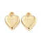 CCB Plastic Pendants, Heart Charms, Golden, 18x14x4mm, Hole: 2mm