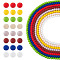 9 Strand 9 Colors Opaque Glass Beads Strands, Frosted, Round, Mixed Color, 4~4.5mm, Hole: 0.8mm, about 97~99pcs/strand, 14.76~14.96''(37.5~38cm), 1 Strand/color