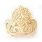 Brass Filigree Joiners Links, Rack Plating, Shield, Golden, 48x48x0.5mm, Hole: 1mm