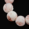 Handmade Lampwork Beads, Round, Dark Salmon, 14mm, Hole: 1~2mm