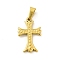 PVD Vacuum Plating 304 Stainless Steel Pendants, Cross Charms, Golden, 19x12x2mm, Hole: 5.5x3mm