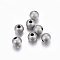 Tarnish Resistant 304 Stainless Steel Textured Beads, Round, Stainless Steel Color, 3x2mm, Hole: 1mm