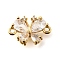 Brass Clear Cubic Zirconia Connector Charms, Real 18K Gold Plated, Butterfly, 10x14.5x4mm, Hole: 1.2mm