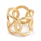 Ion Plating(IP) Unisex 304 Stainless Steel Finger Rings, Wide Band Rings, Curb Chain Shape, Golden, Size 7, 17.8mm, Inner Diameter: 17.3mm