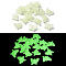 Luminous Opaque Acrylic Beads, Butterfly, Glow in the Dark, Pale Green, 13x16x6mm, Hole: 1.8mm, about 1200pcs/500g