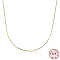 925 Sterling Silve Snake Chain Necklaces, Real 18K Gold Plated, 15.75 inch(40cm)