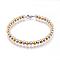 201 Stainless Steel Ball Chain Bracelets, with Lobster Claw Clasps, Golden & Stainless Steel Color, -7/8 inch(200mm)x6mm