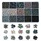 DIY Round Glass Beads Bracelets Making Kits, Black, 3~4.5mm, Hole: 0.8~2mm