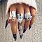 Alloy Finger Rings Sets, with Rhinestone & Resin, Platinum, Inner Diameter: 17mm
