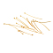 304 Stainless Steel Ball Head Pins, Golden, 30x0.6mm, 22 Gauge, Head: 1.8mm