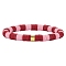 Polymer Clay Heishi Surfer Stretch Bracelet with 304 Stainless Steel Beaded, Preppy Bracelet, Pink, Inner Diameter: 2 inch(5.2cm)