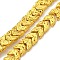 Electroplated Natural Lava Rock Beads Strands, Arrow, Golden Plated, 5.5~6x6~7x2.5mm, Hole: 0.9mm, about 95pcs/strand, 15.35''(39cm)