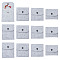 12Pcs 4 Styles Portable Felt Card Cover Bag, with Iron Snap Button, Rectangle, Ghost White, 7.6~11.7x8.8~10.3cm, 3pcs/style