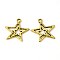 Tibetan Style Alloy Pendants, Lead Free & Cadmium Free, Christmas Star, Antique Golden, about 23mm long, 20.5mm wide, 2mm thick, hole: 1.5mm