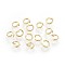 304 Stainless Steel Open Jump Rings, Real 18k Gold Plated, 4x0.8mm, 20 Gauge