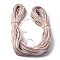 PU Leather Thread Cord, Flat, for DIY Jewelry Making, Rosy Brown, 2x1mm, about 109.36 Yards(100m)/Bundle