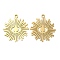 Ion Plating(IP) 304 Stainless Steel Pendants, Eye Charm, Real 18K Gold Plated, 34x30x1.5mm, Hole: 2.2mm