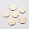 201 Stainless Steel Links connectors, Flat Round, Golden, 20x1mm, Hole: 1.8mm