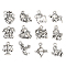 Zinc Alloy Charms, 12 Constellations Shape, Cadmium Free & Lead Free, Antique Silver, 10mm, 12pcs/bag, 5bag/box