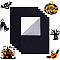 Jewelry Flocking Cloth, Self-adhesive Fabric, Plastic Skin Packing, Black, 40x28.9~29cm, 12pcs/set