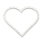 Non-Tarnish 304 Stainless Steel Linking Rings, Hammered, Heart, Stainless Steel Color, 35.5x40x1mm, Inner Diameter: 25x35.5mm