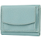 CREATCABIN PU Leather Wallet Dark Sea Green Trifold Wallet Rectangle Pocket Wallet with Snap Button Compact Wallet Cash Slot Card Holders for Coin Loose Change Storage Card Organizer 7.5x3.9x0.5in