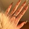 Oval & Rectangle 925 Sterling Silver Micro Pave Cubic Zirconia Finger Rings for Women, Real Platinum Plated, Oval & Rectangle: 10.5x8mm, Inner Diameter: 17mm
