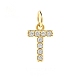 Подвески из латуни с фианитами и переходными кольцами FIND-PW0024-09T-1