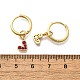 Серьги-кольца из латуни в форме сердца EJEW-Z086-16G-5