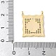 Латунные микропаве прозрачные подвески с фианитом KK-U064-04G-3