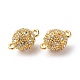 Сплав Rhinestone магнитные застежки X-RB-H116-2-M-3