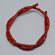 Синтетических нитей бирюзовые бусы TURQ-G120-3x5mm-07-2