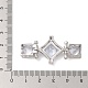 Латунные микропаве прозрачные многонитевые звенья из циркония KK-S388-33P-3