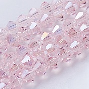 Прозрачные стеклянные бусины гальваническим пряди GLAA-F029-3mm-A26