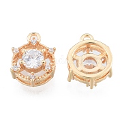 Латунные микропаве прозрачные кубические циркониевые подвески KK-N216-556LG