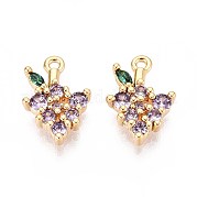 Латунные микро проложить кубического циркония подвески KK-T074-86G
