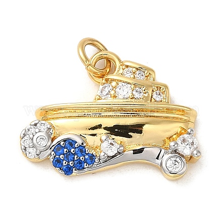 Подвеска из латуни с микропаве из кубического циркония KK-Q795-14-1