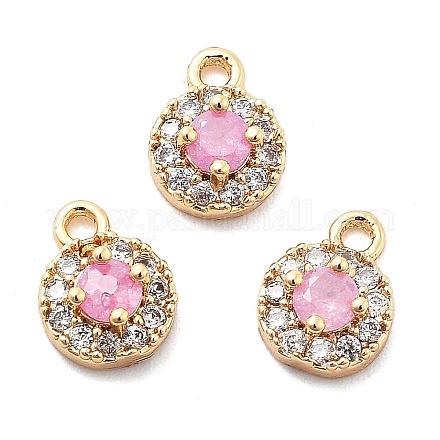 Латунные микро проложить кубического циркония подвески KK-L222-001G-02-1