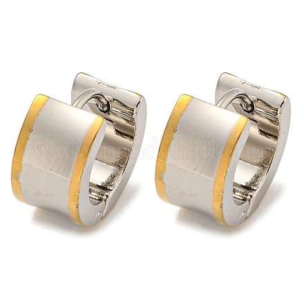 Серьги-кольца из нержавеющей стали 202 с широким ободком EJEW-H003-05GP-02-1