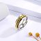 Religion Alloy Finger Rings for Women, Cross, Golden, US Size 7(17.3mm)