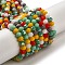 Glass Beads Strands, Faceted, Rondelle, Mixed Color, 6x5mm, Hole: 1mm, about 85~88pcs/strand, 16.1~16.5 inch(41~42cm)