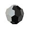 Preciosa® Crystal Beads, Czech Crystal, 451 19 602 Round, 23980 27200 Jet Hematite 2x, 6mm, Hole: 1.2mm