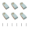 Leather Handle, Jewelry Box Accessories, with Aluminum Screws, Light Cyan, 140x25x11mm, Hole: 6mm