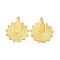 Ion Plating(IP) 304 Stainless Steel Pendant Cabochons Settings, Flat Round, Real 18K Gold Plated, Tray: 14x6mm, 28.5x23.5x1mm, Hole: 1.5mm