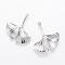 Tarnish Resistant 304 Stainless Steel Pendants, Ginkgo Leaf, Stainless Steel Color, 28x26x2mm, Hole: 1mm